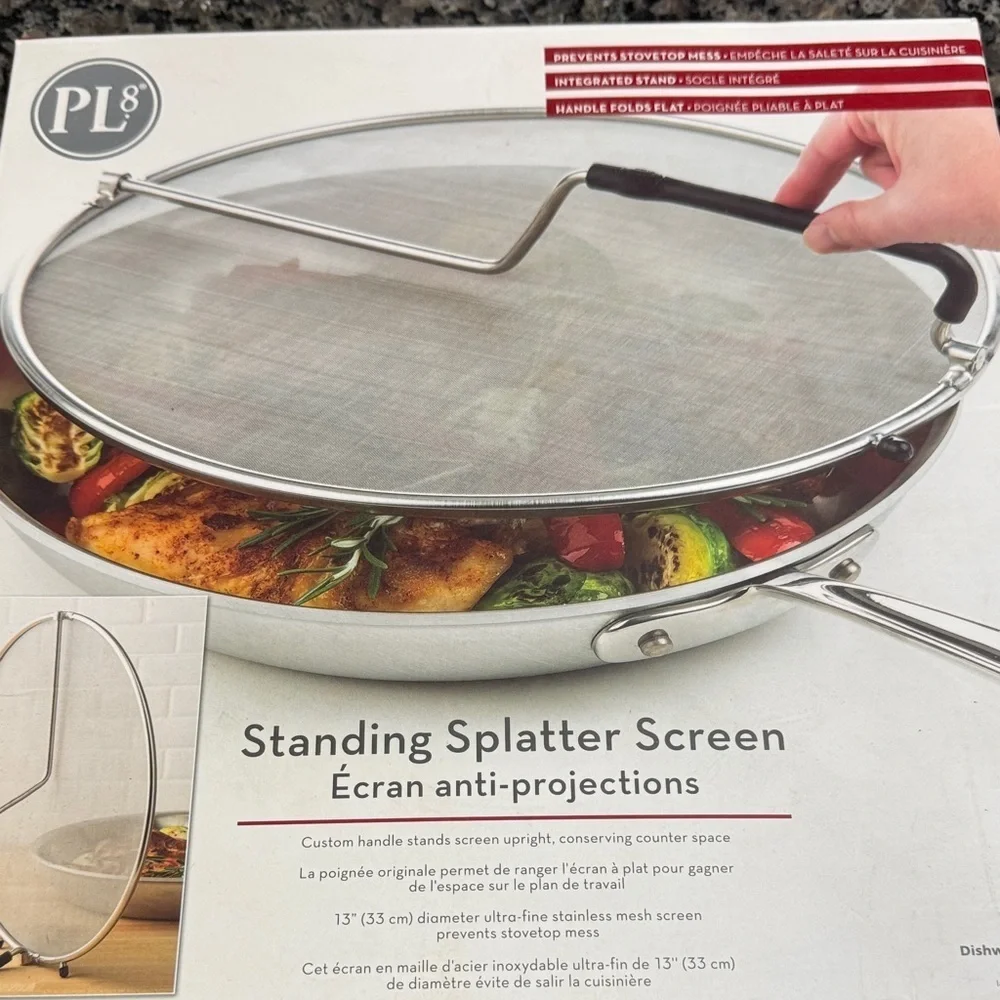 PL8 stainless steel Standing Splatter Screen NEW
